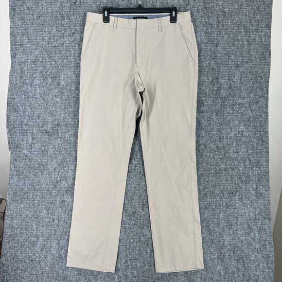 Banana Republic Mens Kentfield Pant 33x31 Kna-Kees Stripe Khakis Business Formal - Picture 1 of 12